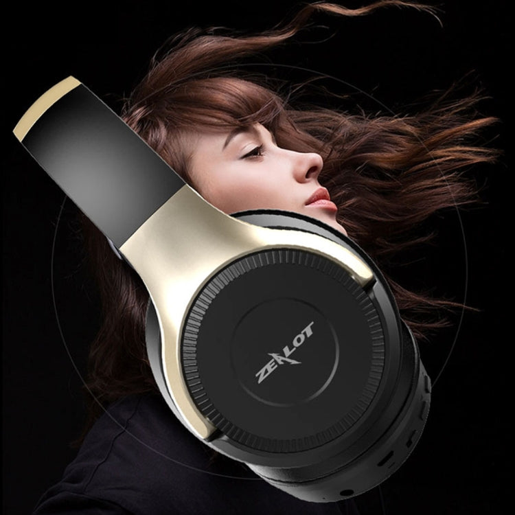 ZEALOT B26T Stereo Wired Wireless Bluetooth 4.0 Subwoofer Headset with 3.5mm Universal Audio Cable Jack & HD Microphone, For Mobile Phones & Tablets & Laptops, Support 32GB TF Card Maximum(Gold) - Headset & Headphone by ZEALOT | Online Shopping South Africa | PMC TechLife | Buy Now Pay Later Mobicred