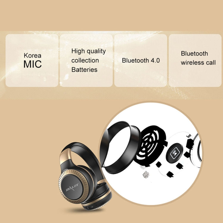ZEALOT B20 Stereo Wired Wireless Bluetooth 4.0 Subwoofer Headset with 3.5mm Universal Audio Cable Jack & HD Microphone, For Mobile Phones & Tablets & Laptops(Black) - free shipping - PMC TechLife - Order now!