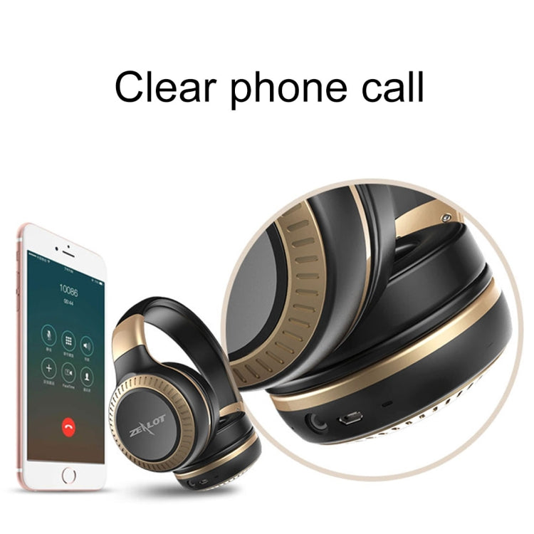 ZEALOT B20 Stereo Wired Wireless Bluetooth 4.0 Subwoofer Headset with 3.5mm Universal Audio Cable Jack & HD Microphone, For Mobile Phones & Tablets & Laptops(Gold) - free shipping - PMC TechLife - Order now!