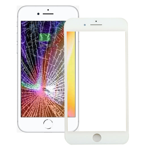 Front Screen Outer Glass Lens with Front LCD Screen Bezel Frame & OCA Optically Clear Adhesive for iPhone 8 Plus(White) - Glass Lens by PMC Jewellery | Online Shopping South Africa | PMC Jewellery