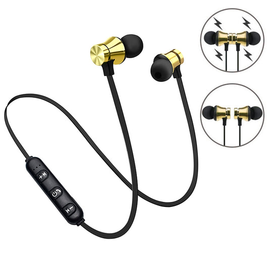 XT11 Magnetic In-Ear Wireless Bluetooth V4.2 Earphones(Gold) - Neck-mounted Earphone by PMC Jewellery | Online Shopping South Africa | PMC Jewellery