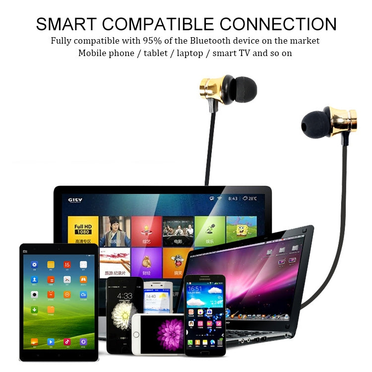 XT11 Magnetic In-Ear Wireless Bluetooth V4.2 Earphones(Silver) - Neck-mounted Earphone by PMC TechLife | Online Shopping South Africa | PMC TechLife