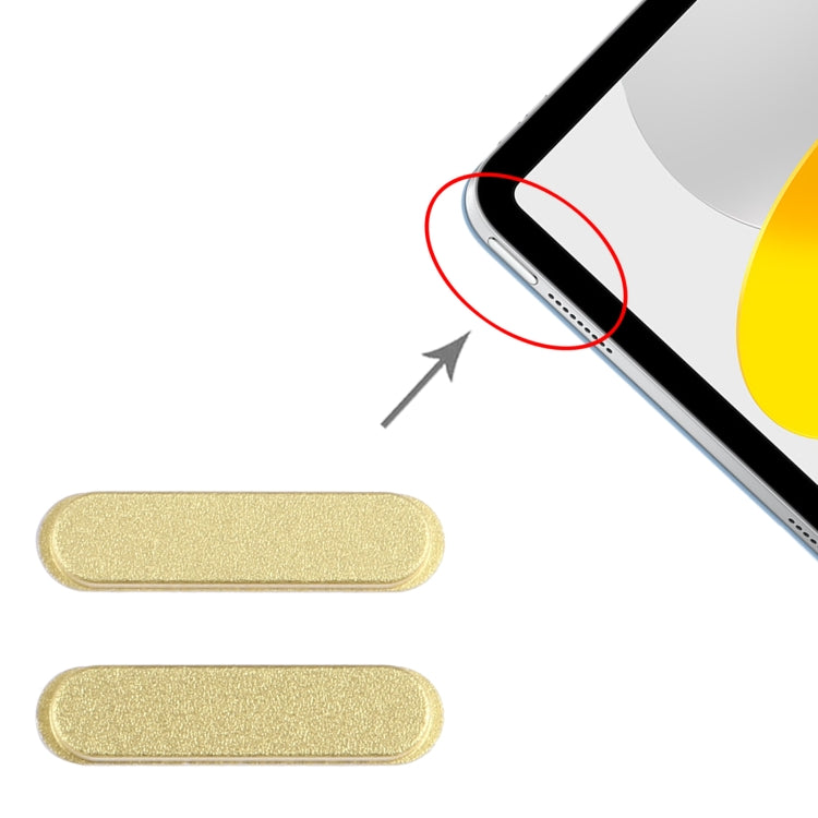 1 Pair Power Control Button For iPad 2022 10.9 inch A2696 A2757 (Yellow) - iPad Parts by PMC TechLife | Online Shopping South Africa | PMC TechLife