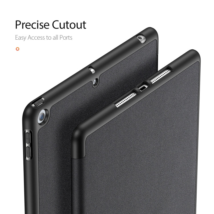 For iPad 10.2 DUX DUCIS Domo Series Horizontal Flip Magnetic PU Leather Case with Three-folding Holder & Pen Slot & Sleep / Wake-up Function (Black) - iPad 10.2 Cases by DUX DUCIS | Online Shopping South Africa | PMC TechLife | Buy Now Pay Later Mobicred
