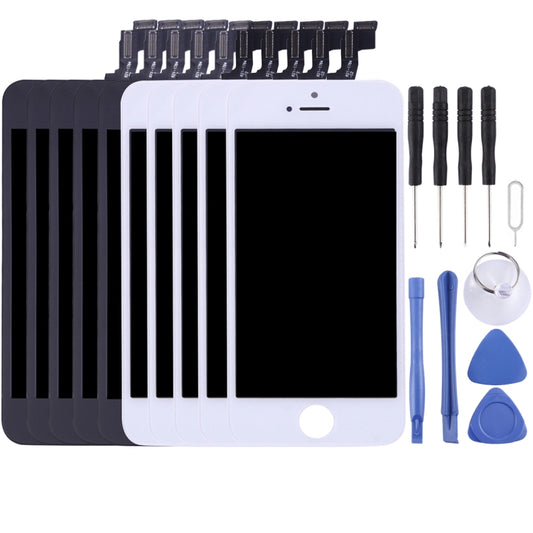 5PCS Black + 5 PCS White TFT LCD Screen for iPhone SE with Digitizer Full Assembly - SE 1st Generation Parts by PMC Jewellery | Online Shopping South Africa | PMC Jewellery