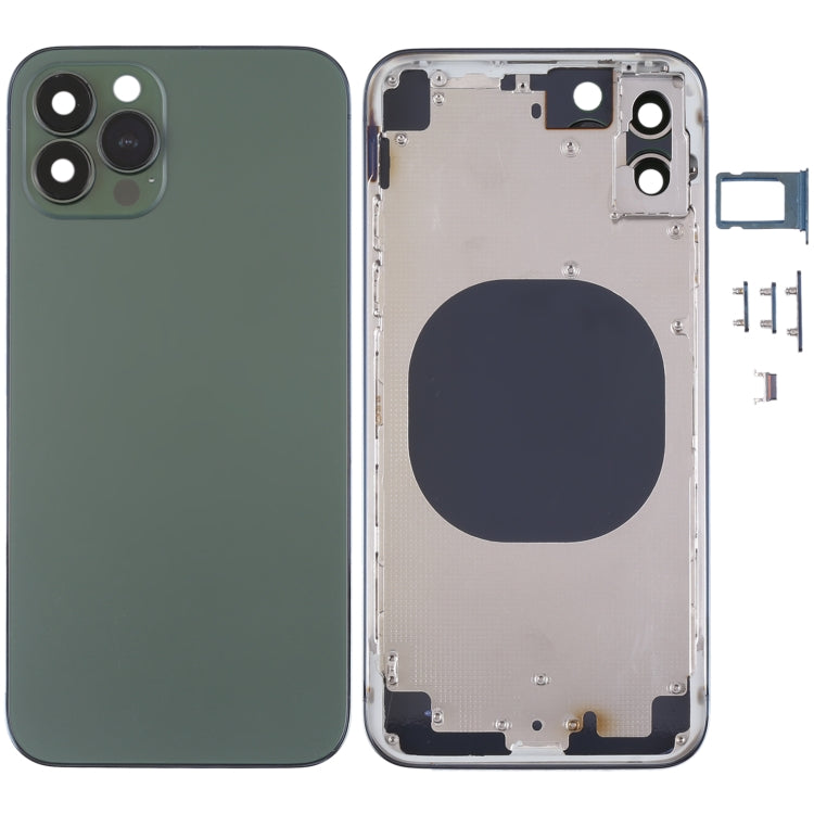 Back Housing Cover with Appearance Imitation of iP13 Pro for iPhone X(Green) - Back Cover by PMC TechLife | Online Shopping South Africa | PMC TechLife | Buy Now Pay Later Mobicred