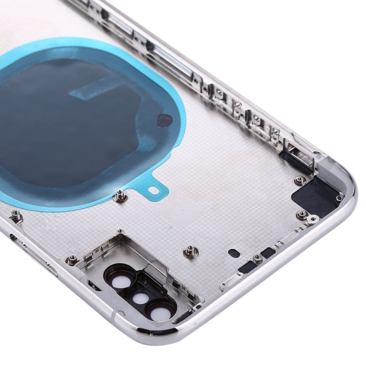 Back Housing Cover with SIM Card Tray & Side keys for iPhone X(Silver) - Back Cover by PMC TechLife | Online Shopping South Africa | PMC TechLife