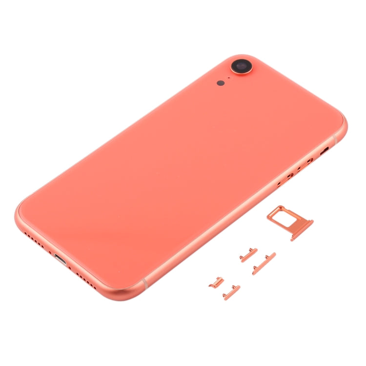 Back Housing Cover with Camera Lens & SIM Card Tray & Side Keys for iPhone XR(Coral) - Back Cover by PMC Jewellery | Online Shopping South Africa | PMC Jewellery