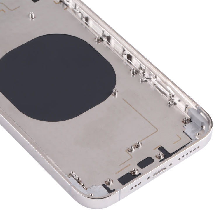 Stainless Steel Material Back Housing Cover with Appearance Imitation of iP13 Pro for iPhone XR(White) - Back Cover by PMC TechLife | Online Shopping South Africa | PMC TechLife | Buy Now Pay Later Mobicred
