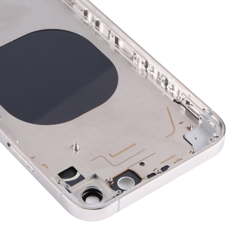 Stainless Steel Material Back Housing Cover with Appearance Imitation of iP13 Pro for iPhone XR(White) - Back Cover by PMC TechLife | Online Shopping South Africa | PMC TechLife | Buy Now Pay Later Mobicred