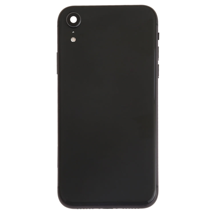 Battery Back Cover Assembly (with Side Keys & Speaker Ringer Buzzer & Motor & Camera Lens & Card Tray & Power Button + Volume Button + Charging Port + Signal Flex Cable & Wireless Charging Module) for iPhone XR(Black) - Back Cover by PMC TechLife | Online Shopping South Africa | PMC TechLife | Buy Now Pay Later Mobicred