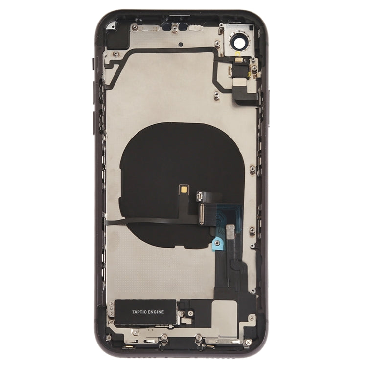 Battery Back Cover Assembly (with Side Keys & Speaker Ringer Buzzer & Motor & Camera Lens & Card Tray & Power Button + Volume Button + Charging Port + Signal Flex Cable & Wireless Charging Module) for iPhone XR(Black) - Back Cover by PMC TechLife | Online Shopping South Africa | PMC TechLife | Buy Now Pay Later Mobicred