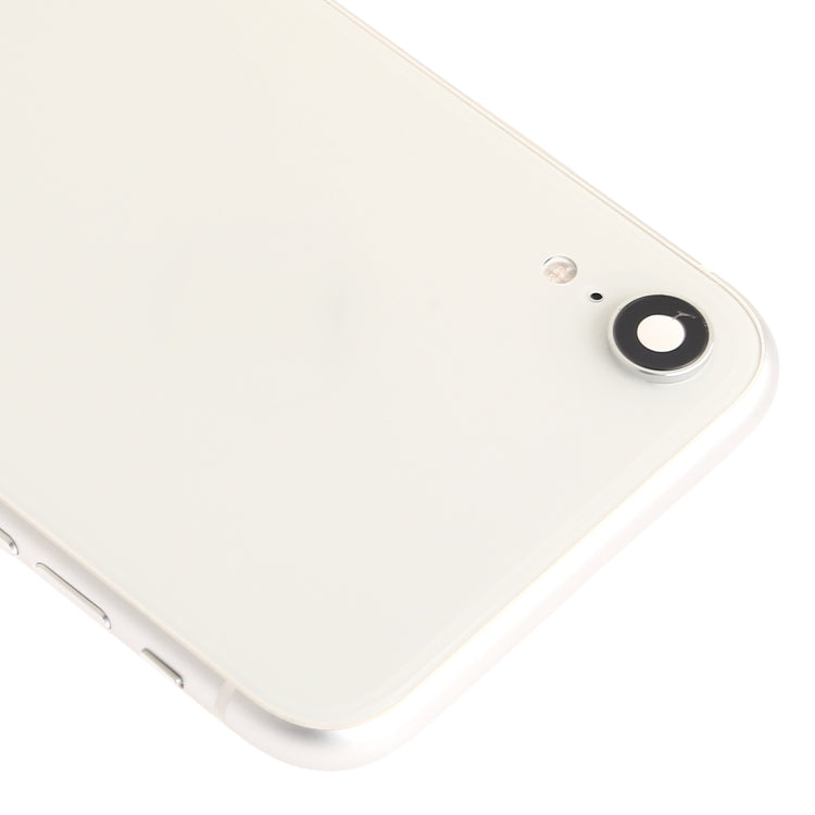 Battery Back Cover Assembly (with Side Keys & Speaker Ringer Buzzer & Motor & Camera Lens & Card Tray & Power Button + Volume Button + Charging Port + Signal Flex Cable & Wireless Charging Module) for iPhone XR(Silver) - Back Cover by PMC TechLife | Online Shopping South Africa | PMC TechLife