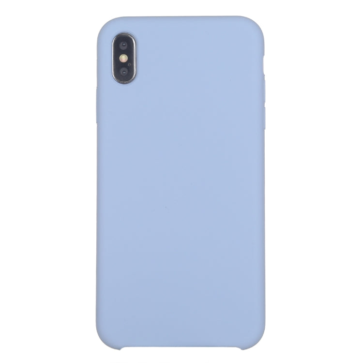 For iPhone XR Four Corners Full Coverage Liquid Silicone Case(Baby Blue) - More iPhone Cases by PMC Jewellery | Online Shopping South Africa | PMC Jewellery