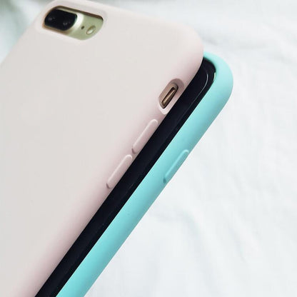 For iPhone XR Four Corners Full Coverage Liquid Silicone Case(Baby Blue) - More iPhone Cases by PMC Jewellery | Online Shopping South Africa | PMC Jewellery