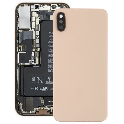 Battery Back Cover with Back Camera Bezel & Lens & Adhesive  for iPhone XS(Gold) - Back Cover by PMC Jewellery | Online Shopping South Africa | PMC Jewellery