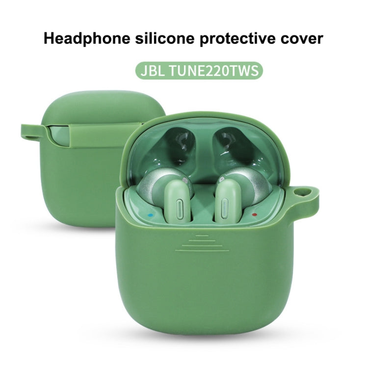Wireless Earphones Pure Color Silicone Anti-fall Protective Case For JBL TUNE 220TWS(Grass Green) - free shipping - PMC TechLife - Order now!