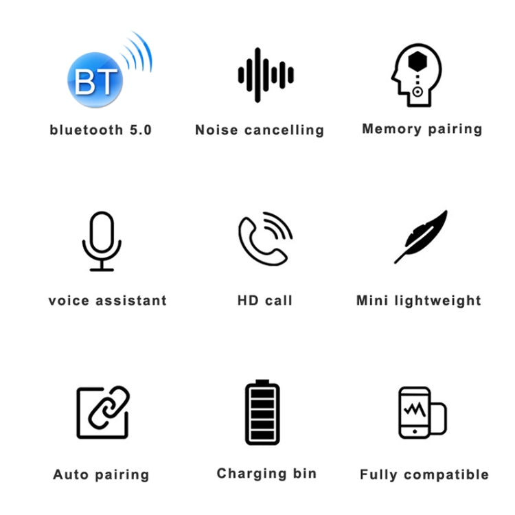 263 TWS CVC8.0 Noise Cancelling Bluetooth Earphone with Charging Box, Support Touch & Three-screen LED Battery Display & Phone Holder & Power Bank & HD Call & Voice Assistant(Black) - TWS Earphone by PMC TechLife | Online Shopping South Africa | PMC TechLife