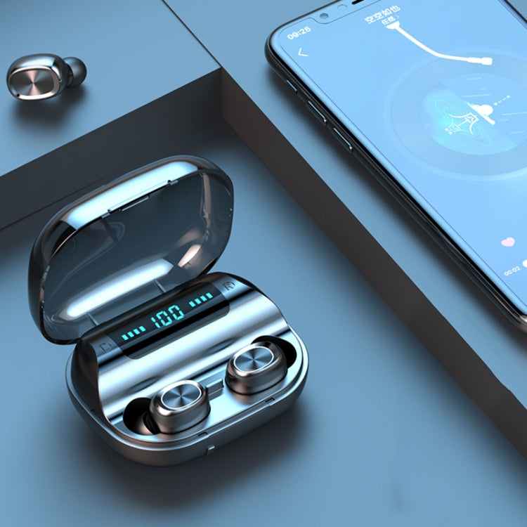 263 TWS CVC8.0 Noise Cancelling Bluetooth Earphone with Charging Box, Support Touch & Three-screen LED Battery Display & Phone Holder & Power Bank & HD Call & Voice Assistant(Black) - TWS Earphone by PMC TechLife | Online Shopping South Africa | PMC TechLife