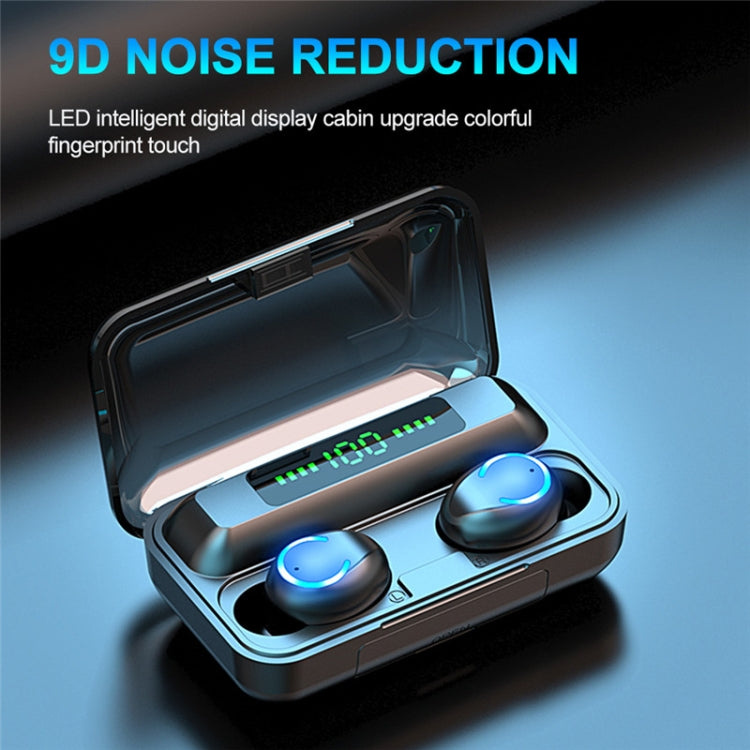 F9-9 TWS CVC8.0 Noise Cancelling Bluetooth Earphone with Charging Box, Support Touch Lighting Effect & Three-screen LED Power Display & Power Bank & Mobile Phone Holder & HD Call & Voice Assistant(Black) - TWS Earphone by PMC TechLife | Online Shopping South Africa | PMC TechLife