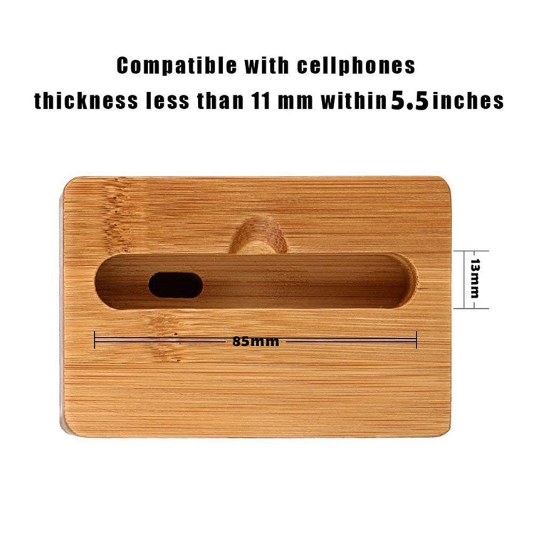 HQ-J101 Universal Bamboo Phone Desktop Stand Holder for Smart Phones within 5.5 inches - Desktop Holder by PMC TechLife | Online Shopping South Africa | PMC TechLife