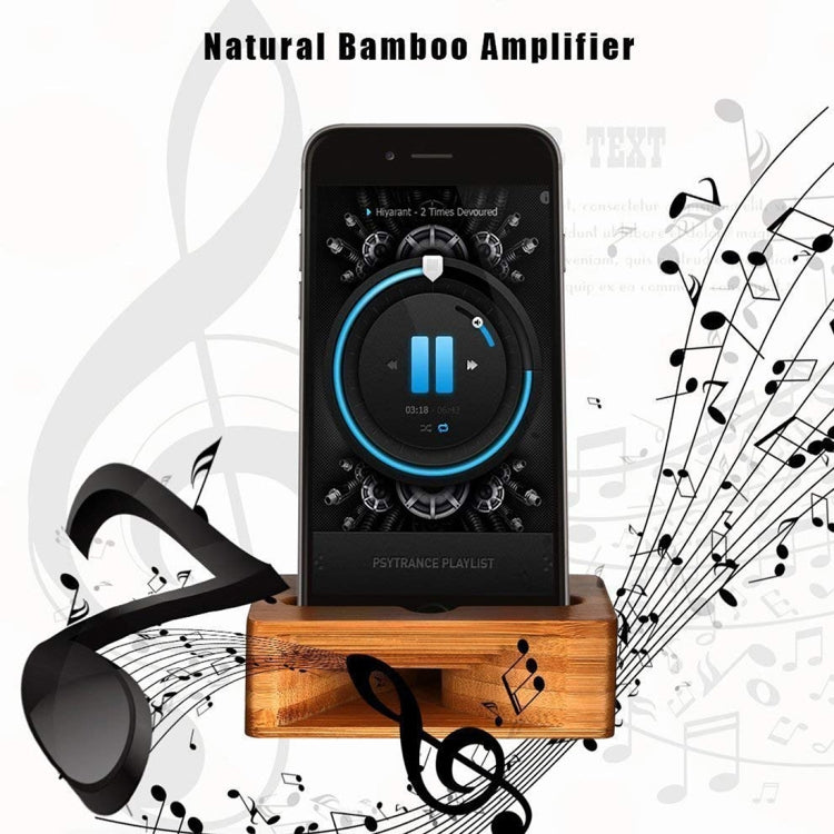 HQ-J101 Universal Bamboo Phone Desktop Stand Holder for Smart Phones within 5.5 inches - Desktop Holder by PMC TechLife | Online Shopping South Africa | PMC TechLife