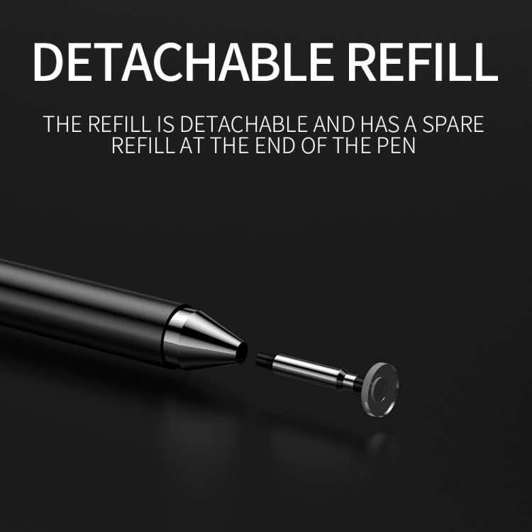 JOYROOM JR-BP560 Excellent Series Portable Universal Passive Disc Head Capacitive Pen with Replaceable Refill(White) - Stylus Pen by JOYROOM | Online Shopping South Africa | PMC TechLife