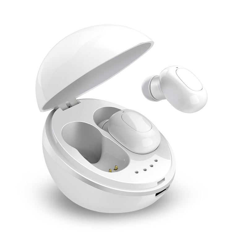 A10 TWS Space Capsule Shape Wireless Bluetooth Earphone with Magnetic Charging Box & Lanyard, Support HD Call & Automatic Pairing Bluetooth(White) - TWS Earphone by PMC Jewellery | Online Shopping South Africa | PMC Jewellery