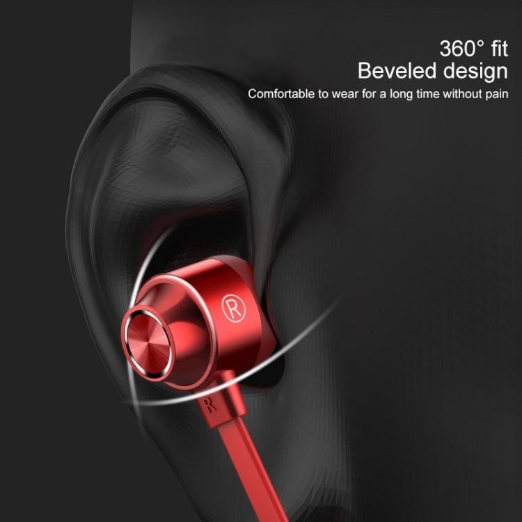 Bluetooth 5.1 Round Wire Neck-mounted Bluetooth Sports Earphone with Magnetic Function(Red) - Neck-mounted Earphone by PMC Jewellery | Online Shopping South Africa | PMC Jewellery