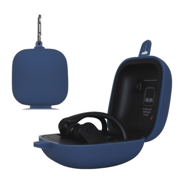 Solid Color Silicone Wireless Bluetooth Earphone Protective Case for Beats Powerbeats Pro(Dark Blue) - Other Case by PMC TechLife | Online Shopping South Africa | PMC TechLife