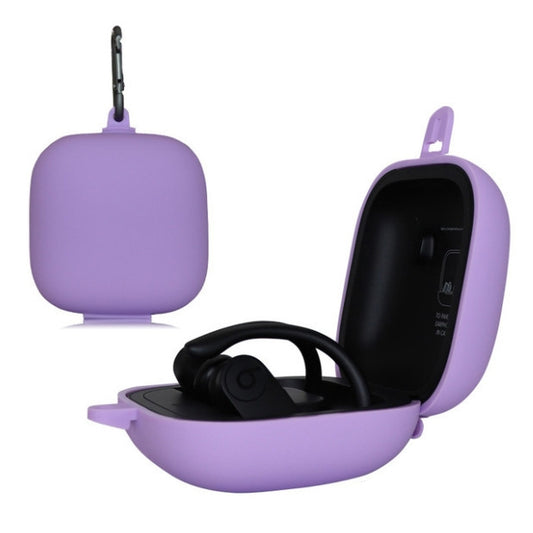 Solid Color Silicone Wireless Bluetooth Earphone Protective Case for Beats Powerbeats Pro(Light Purple) - Other Case by PMC Jewellery | Online Shopping South Africa | PMC Jewellery