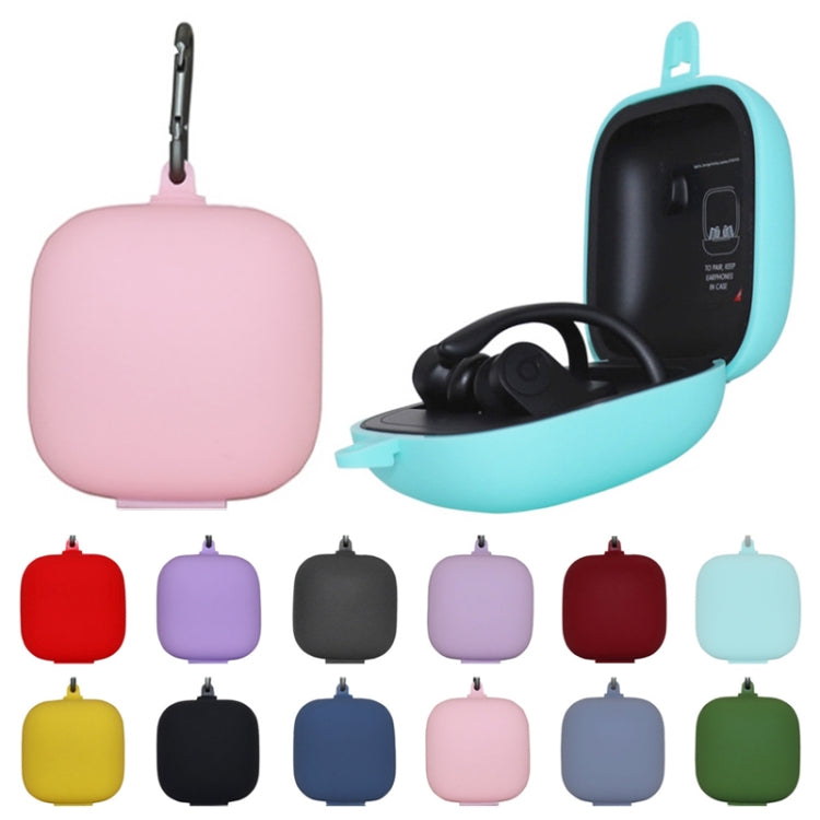 Solid Color Silicone Wireless Bluetooth Earphone Protective Case for Beats Powerbeats Pro(Gray Blue) - Other Case by PMC TechLife | Online Shopping South Africa | PMC TechLife