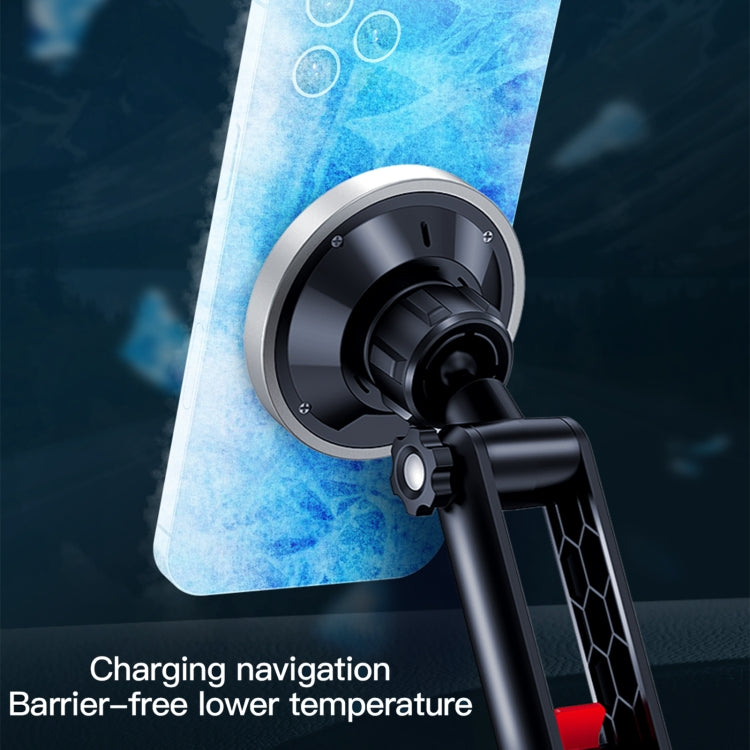 TOTU CACW-049 Rhinoceros Series Magsafe Car Air Outlet Vent Mount Clamp Holder 15W Fast Charging Qi Magnetic Wireless Charger(Black) - Wireless Charger Holders by TOTUDESIGN | Online Shopping South Africa | PMC Jewellery