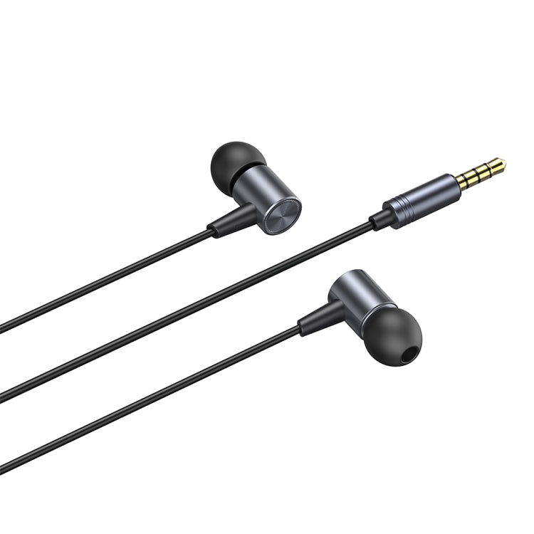 awei L2  3.5mm Plug In-Ear Wired Stereo Earphone with Mic(Grey) - Normal Style Earphone by awei | Online Shopping South Africa | PMC Jewellery