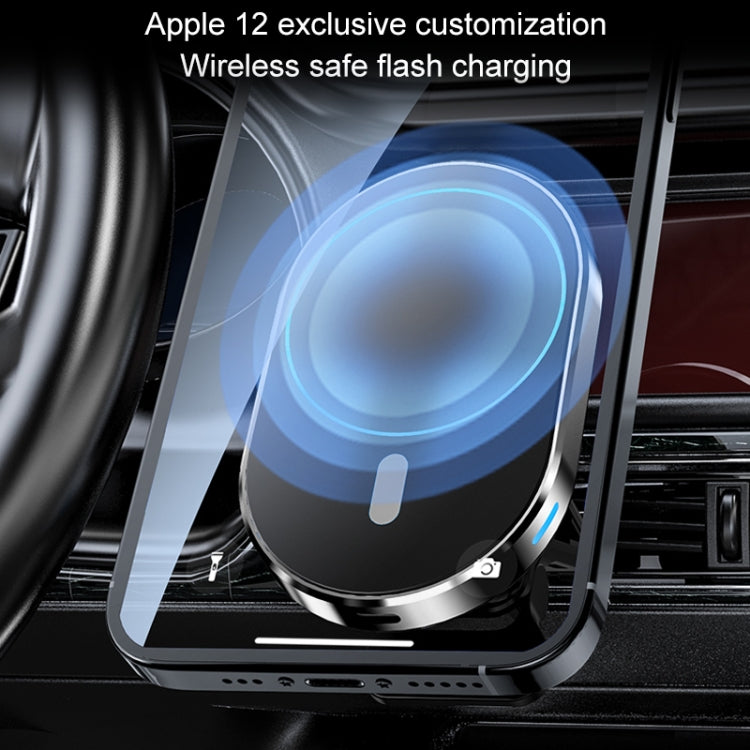 JJT-968 15W Max Output Magnetic Car Air Outlet Bracket Wireless Charger(White) - Wireless Charger Holders by PMC TechLife | Online Shopping South Africa | PMC TechLife