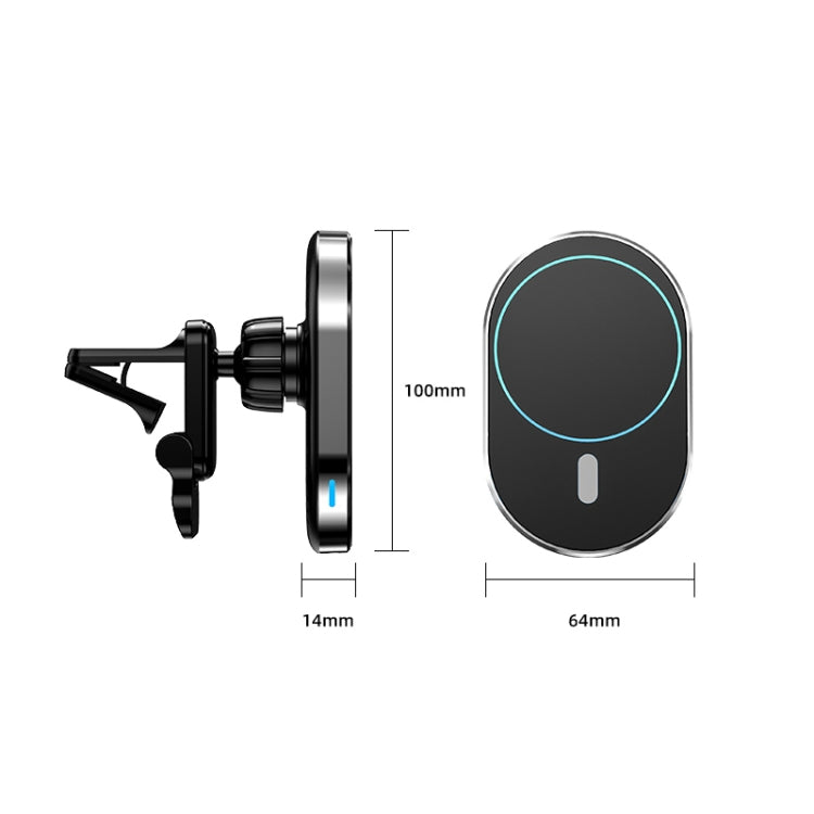 JJT-968 15W Max Output Magnetic Car Air Outlet Bracket Wireless Charger(White) - Wireless Charger Holders by PMC TechLife | Online Shopping South Africa | PMC TechLife