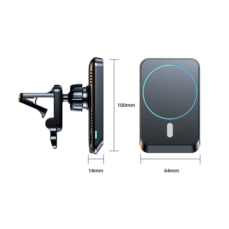 JJT-969 15W Max Output Magnetic Car Air Outlet Bracket Wireless Charger(White) - Wireless Charger Holders by PMC TechLife | Online Shopping South Africa | PMC TechLife