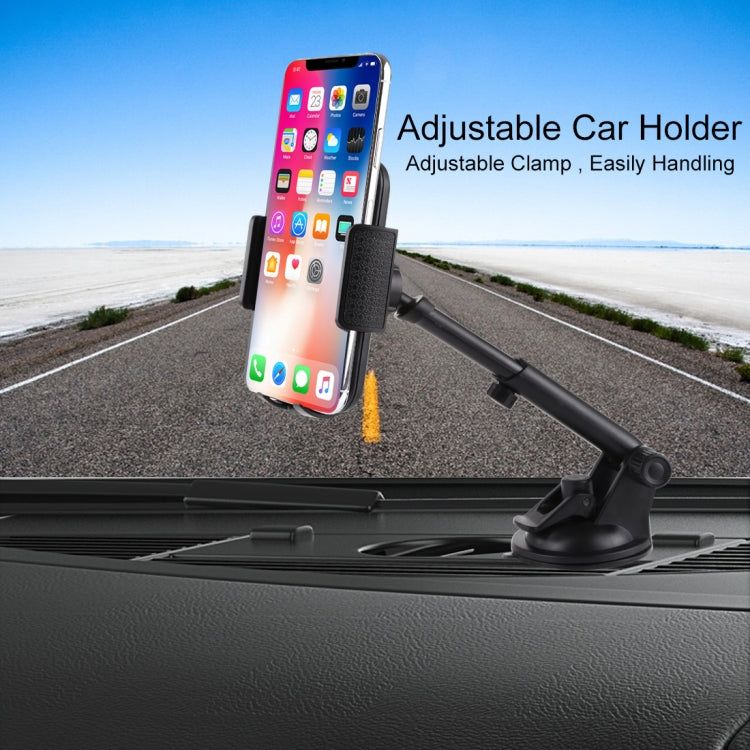 Universal Rotatable Adjustment Car Windshield Mobile Phone Holder with Suction Cup (Black) - Car Holders by PMC Jewellery | Online Shopping South Africa | PMC Jewellery