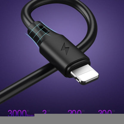WK WDC-092 2m 2.4A Max Output Full Speed Pro Series USB to 8 Pin Data Sync Charging Cable (Black) - Normal Style Cable by WK | Online Shopping South Africa | PMC Jewellery