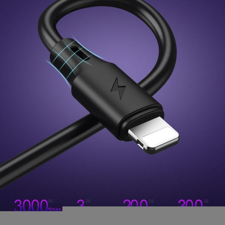 WK WDC-092 3m 2.4A Max Output Full Speed Pro Series USB to 8 Pin Data Sync Charging Cable (Black) - Normal Style Cable by WK | Online Shopping South Africa | PMC Jewellery