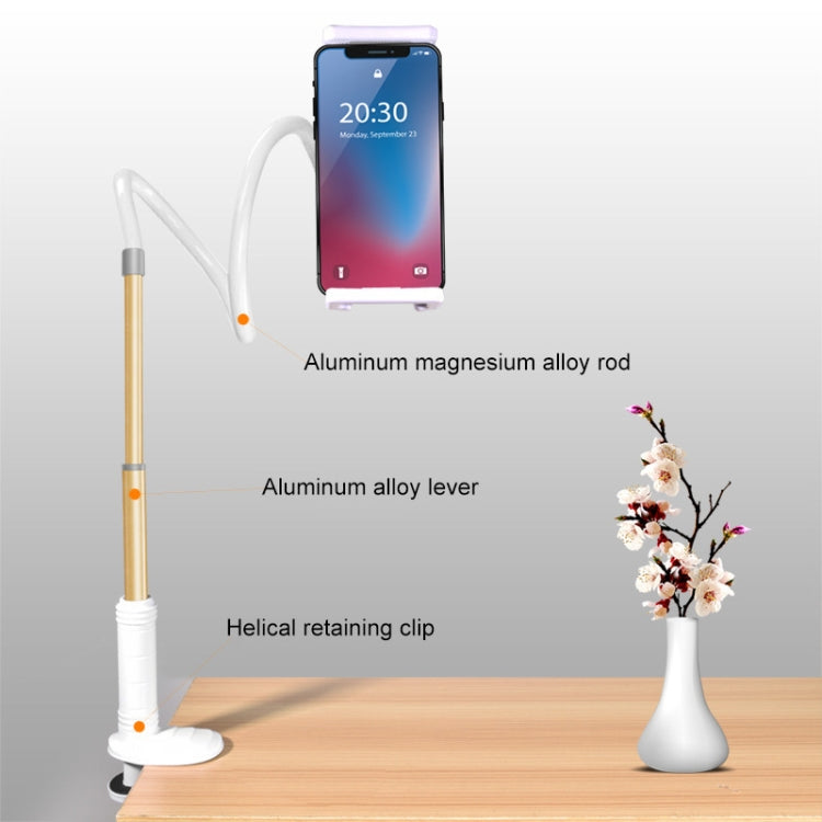 Aluminum-magnesium Alloy Free-Rotating Lazy Bracket Universal Mobile Phones Tablet PC Stand, Suitable for 4-12.9 inch Mobile Phones / Tablet PC, Length: 1.3m (Gold) - Lazy Bracket by PMC TechLife | Online Shopping South Africa | PMC TechLife