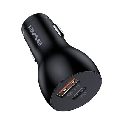 awei C-822 18W PD 8 Pin + 18W QC 3.0 USB Interface Car Charger(Black) - Car Charger by awei | Online Shopping South Africa | PMC Jewellery