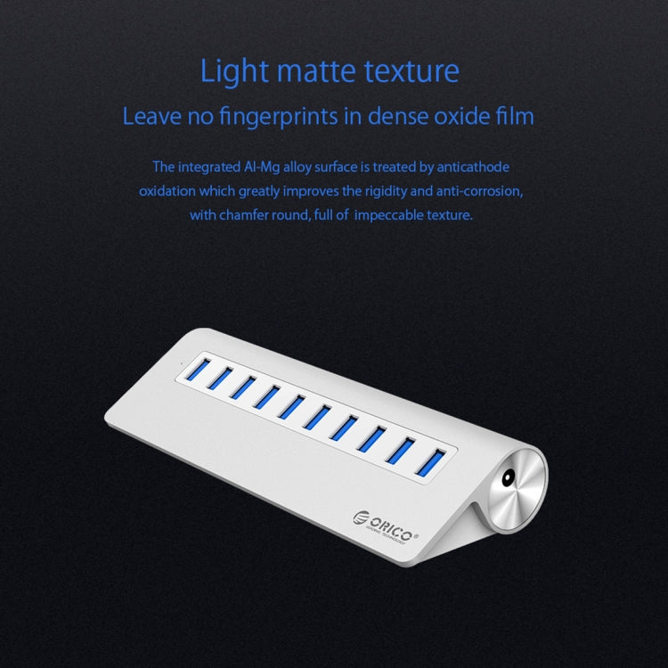 ORICO M3H10-U3-V2 Aluminum Alloy 10 USB 3.0 Ports HUB - USB HUB by ORICO | Online Shopping South Africa | PMC TechLife | Buy Now Pay Later Mobicred