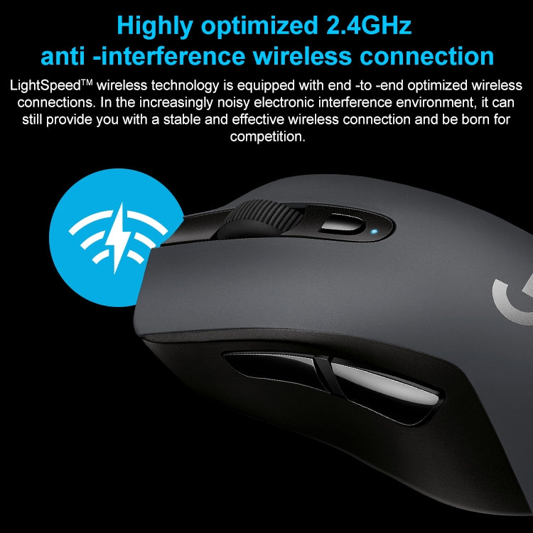 Logitech G603 Hero LIGHTSPEED 12000DPI 2.4GHz Wireless Bluetooth Dual Mode Mouse (Black) - Wireless Mice by Logitech | Online Shopping South Africa | PMC Jewellery