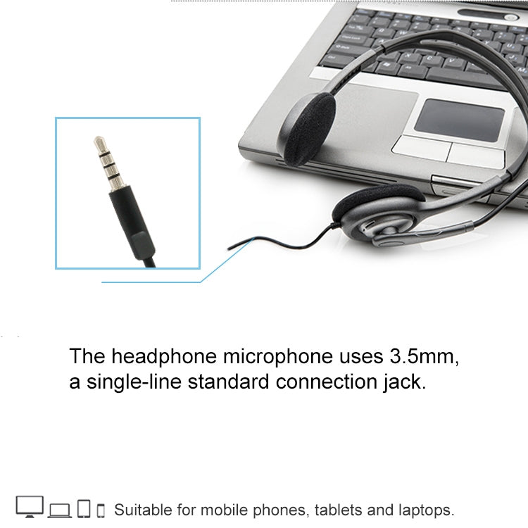 Logitech H111 3.5mm Plug Music Voice Stereo Headset with Microphone - Headset & Headphone by Logitech | Online Shopping South Africa | PMC Jewellery