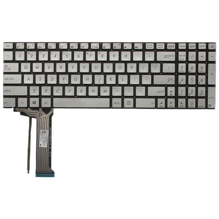 US Keyboard with Backlight for Asus GL551 GL551J GL551JK GL551JM GL551JW GL551JX G552 G552V G552VW G552VX FZ50JX GL752VW GL742VW(Silver) - Replacement Keyboards by PMC TechLife | Online Shopping South Africa | PMC TechLife