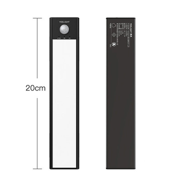 20cm Original Xiaomi Youpin YEELIGHT LED Smart Human Motion Sensor Light Bar Rechargeable Wardrobe Cabinet Corridor Wall Lamps(Black) - free shipping - PMC TechLife - Order now!