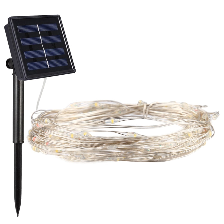 20m 200 LEDs SMD 0603 Solar Panel Silver Wire String Light Fairy Lamp Decorative Light, DC 5V (Colorful Light) - free shipping - PMC TechLife - Order now!