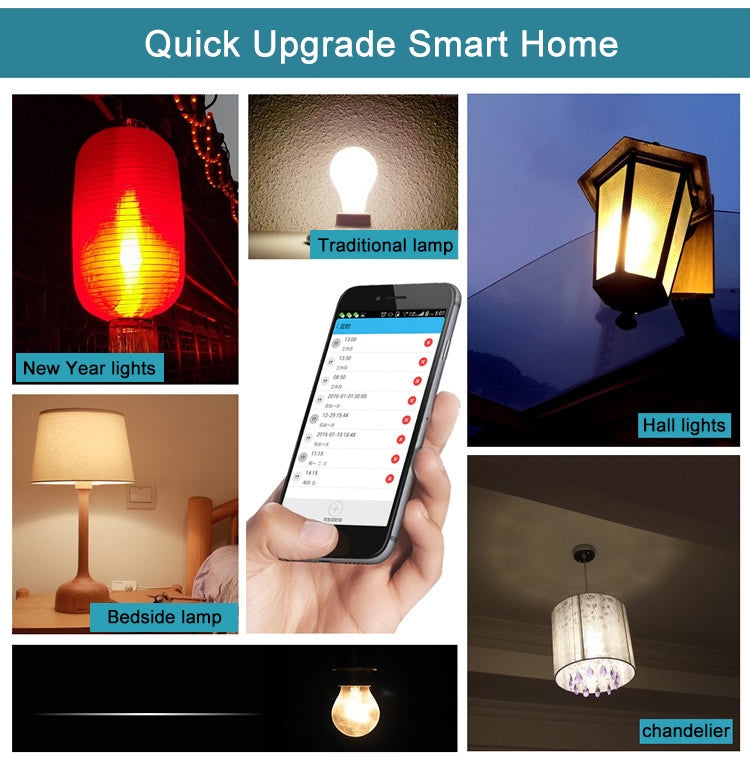 Sonoff Slampher RF eWelink Phone APP WiFi 2.4GHz E27 Smart Light Lamp Bulb Holder with Alexa Echo Voice Control & Google Home for Smart Home, AC 90-250V - Lamp Holders & Bases by Sonoff | Online Shopping South Africa | PMC TechLife