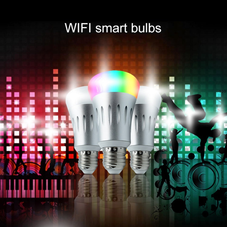 E27 7W White Light+RGB Smart LED Light Bulb, WiFi 2.4GHz Works with Alexa & Google Home, FCC / CE / RoHS Certificated, AC 85-265V - Smart Light Bulbs by PMC TechLife | Online Shopping South Africa | PMC TechLife